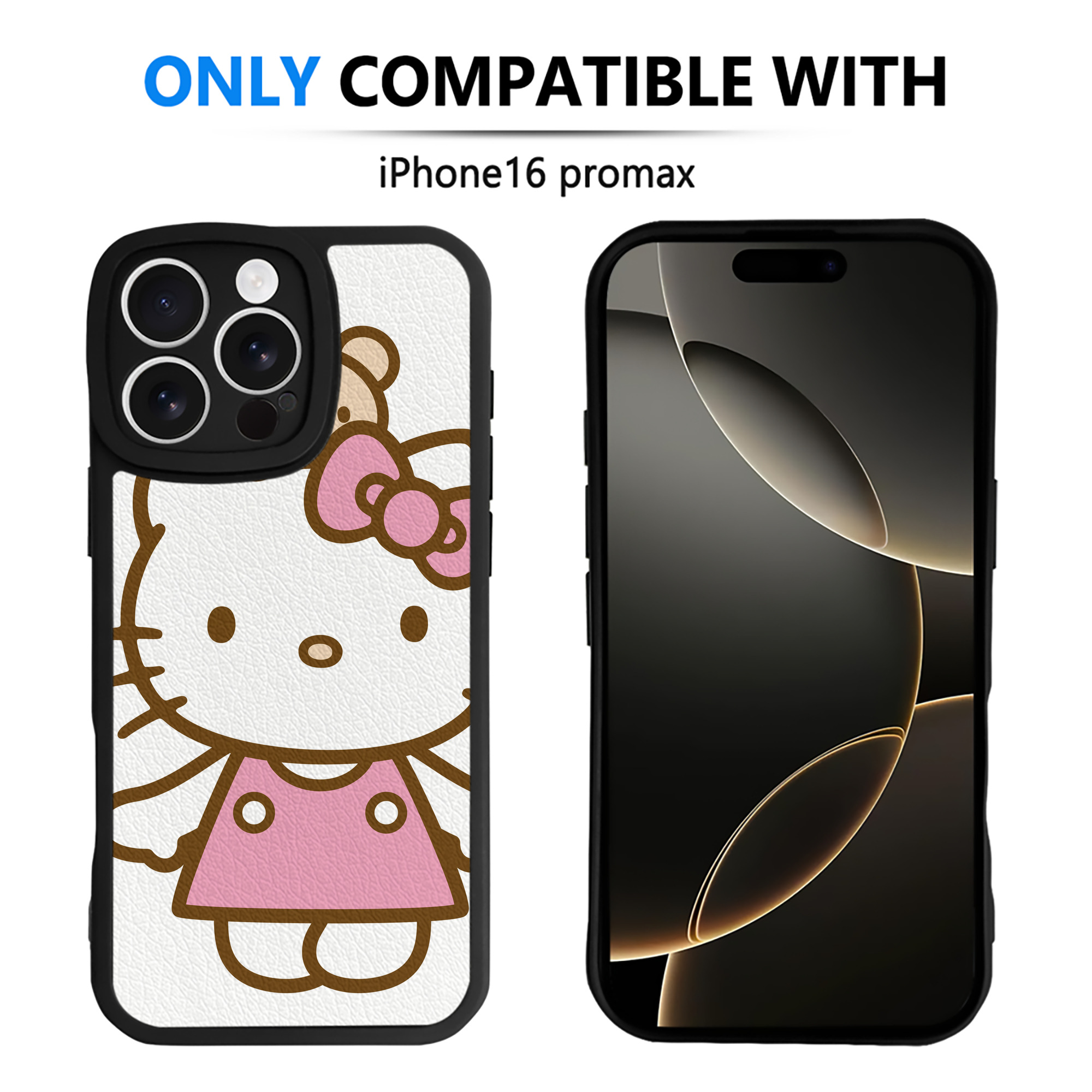（画像用） Hello Kitty ハローキティ 【iPhone 16シリーズ対応】シリコンスマホケース（レザー調） 材質：シリコン